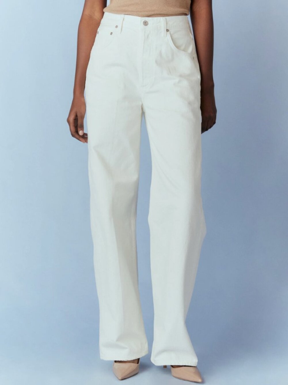Citizens Of Humanity - Ayla Baggy White Jeans, Size 26